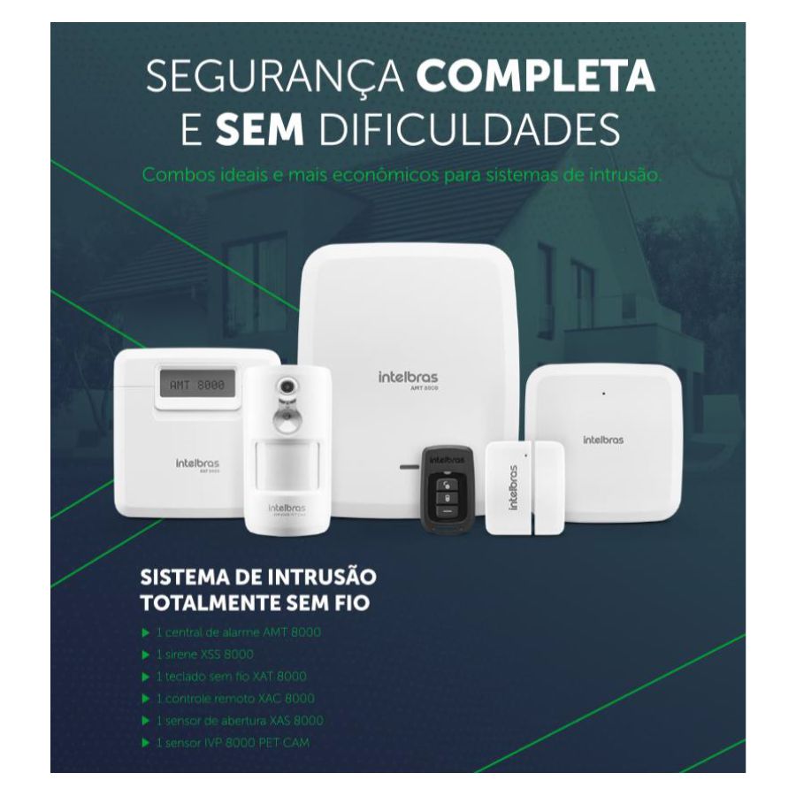 Combo alarme série 8000 Intelbras - Feluc Distribuidora